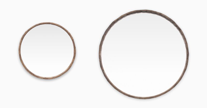 Miroir bois rond DOUELLE