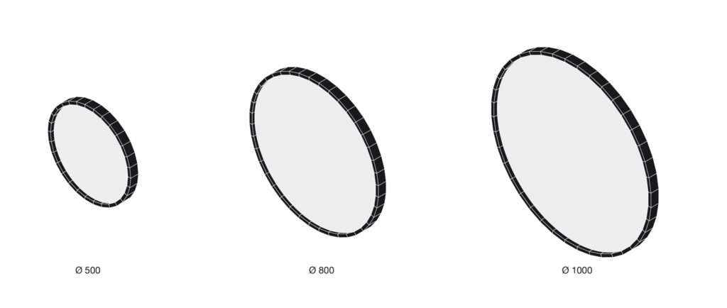 Miroir bois rond DOUELLE