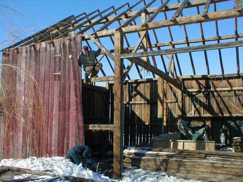 Canadian original painted cladding Red rough