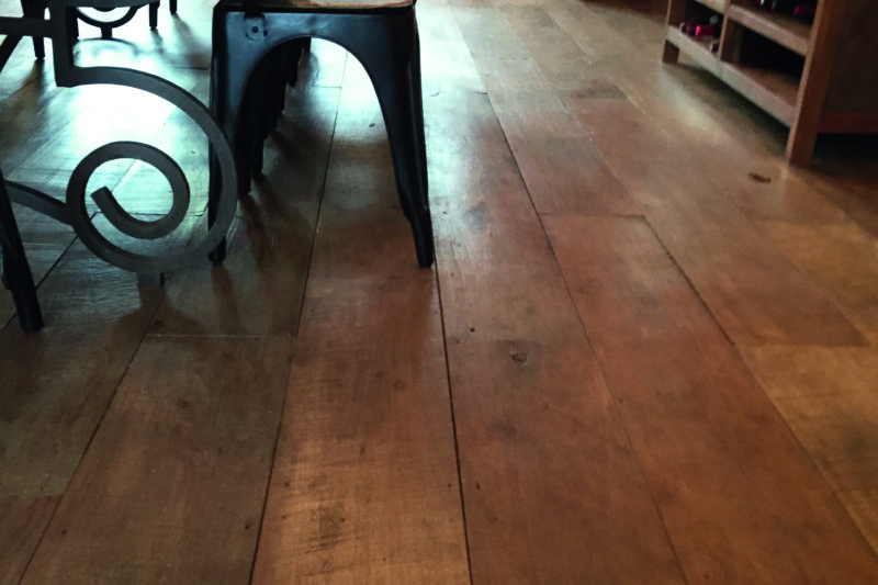 Reclaimed flooring Natural waxed teak