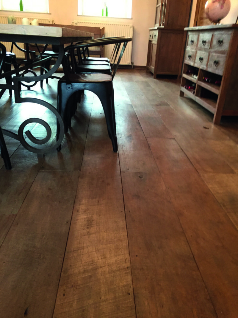 Reclaimed flooring Natural waxed teak