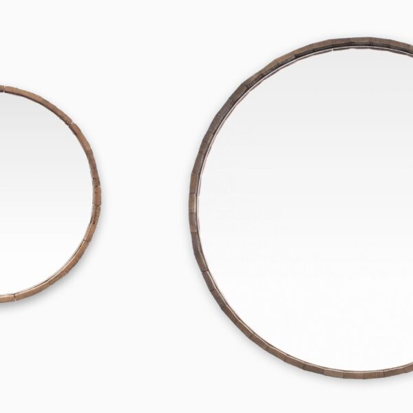 Miroir bois rond DOUELLE