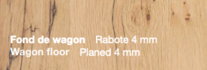 Fond de wagon Raboté 4 mm
